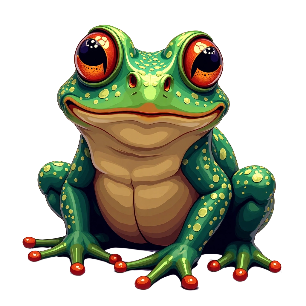 Colorful Frog Illustration